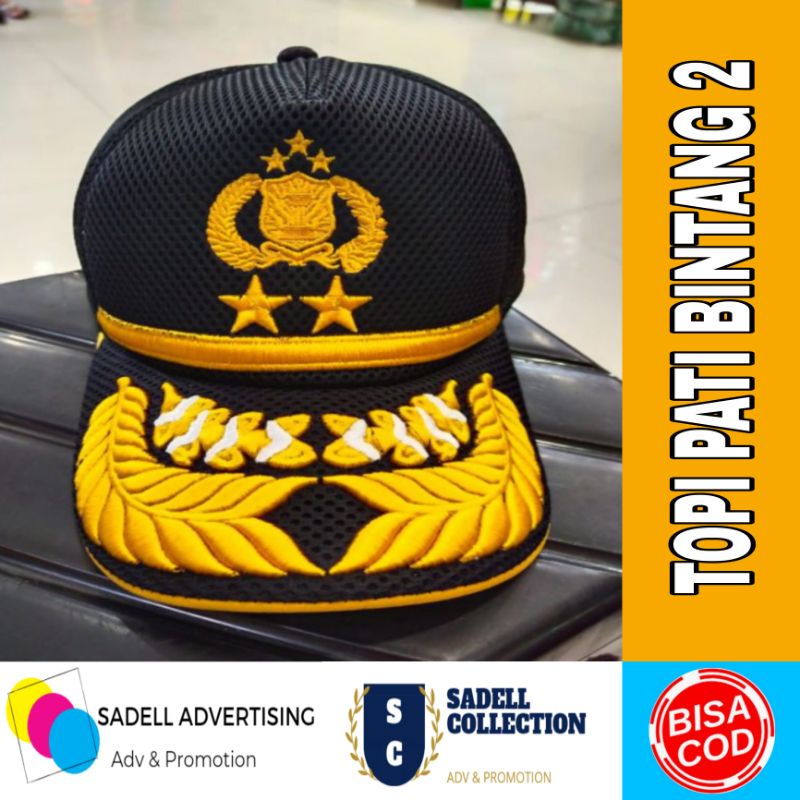 Topi Pati Bintang 2 Topi Pati Padi & Kapas Bintang 2 List Kuning