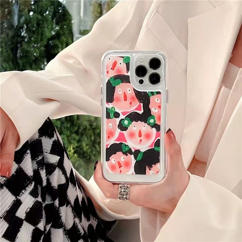 Case Akrilik Transparan 13 Pro 13prm Motif Wanita Lucu Untuk iPhone 11 7Plus 8Plus Xr XS 13 12 Pro Max