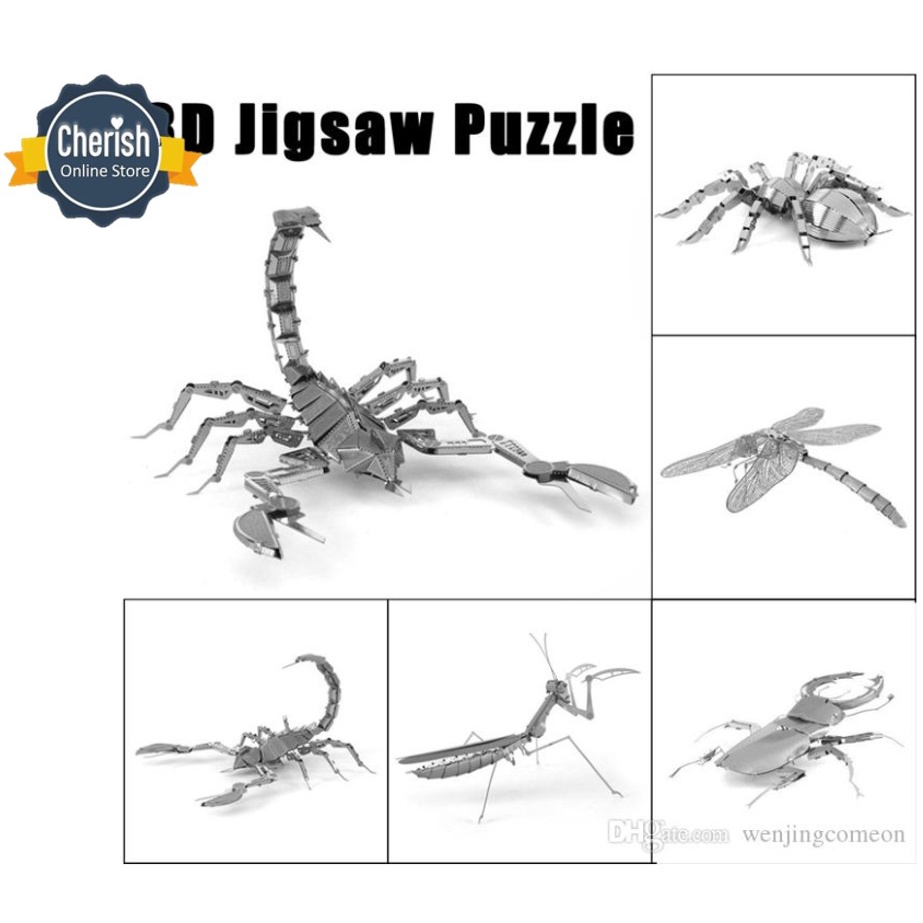 Metal Puzzle 3D INSECT ARMY Nano -  Puzzle DIY Miniatur Serangga - Pazel Metal