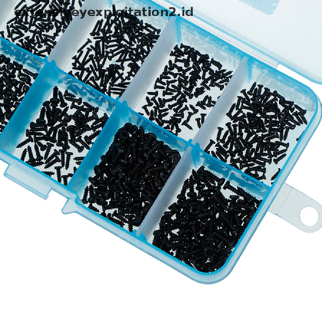 1000pcs / set M1.2 M1.4 M1.7 Campur Pa Kepala Bulat Mikro