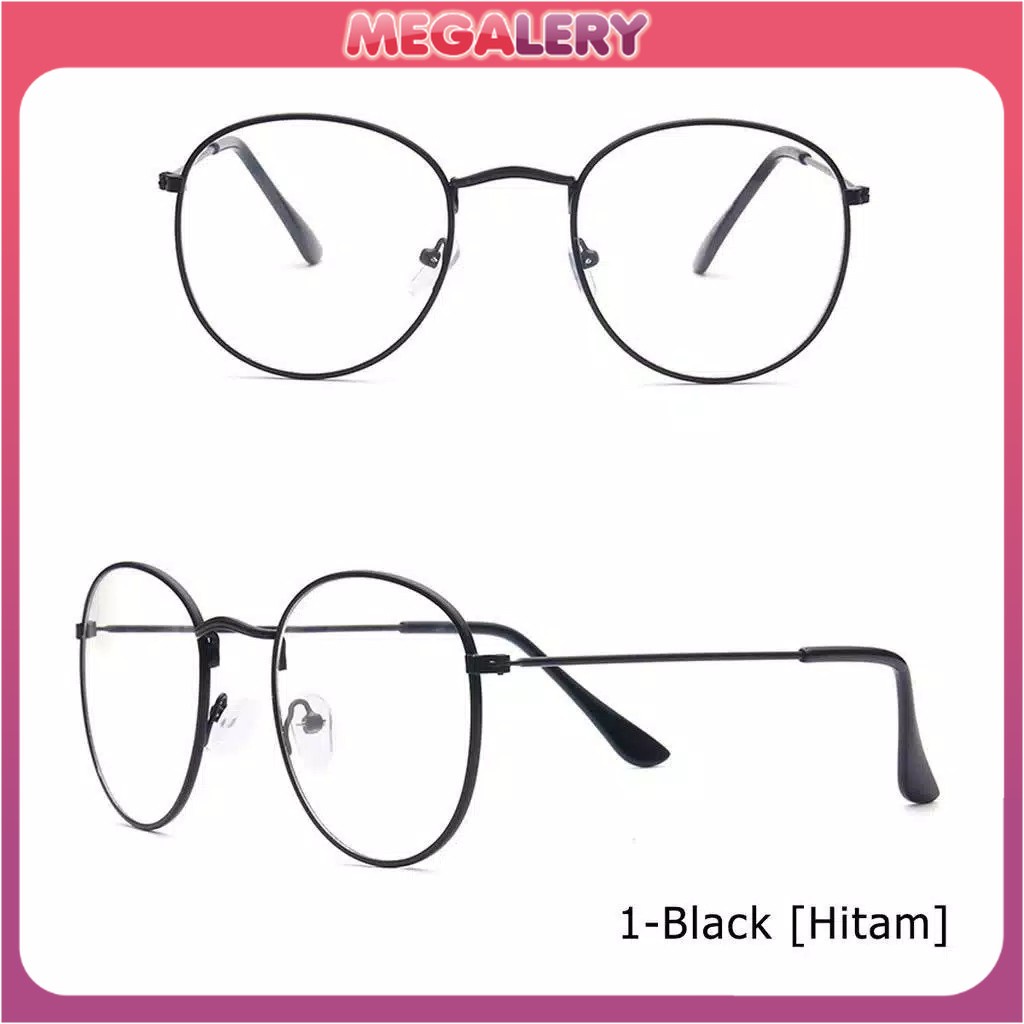 Kacamata Wanita Lensa Rangka Transparan Retro Vintage Metal Frame Eyeglasses/Kacamata Vintage