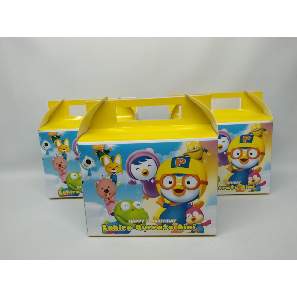 Snack Box Ulang Tahun Pororo / Wadah Snack Ulang Tahun Pororo