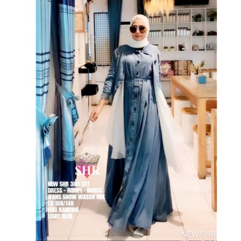 " NEW " GAMIS JEANS 3IN1 SET SHR ORI 100%