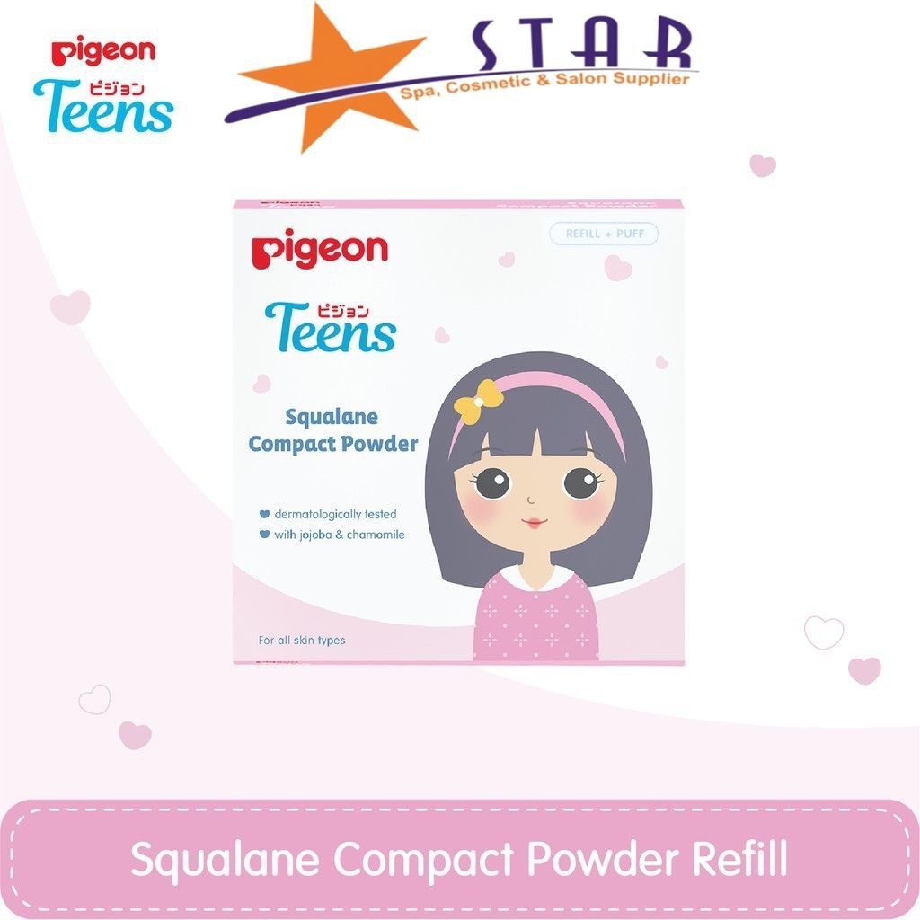 Pigeon Teens Refill Powder 14gr (Pink) / bedak padat / bedak pigeon/TWC/TWO