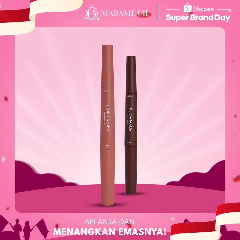 Madame Gie Double Trouble Matte - Makeup Lipstick Two In One