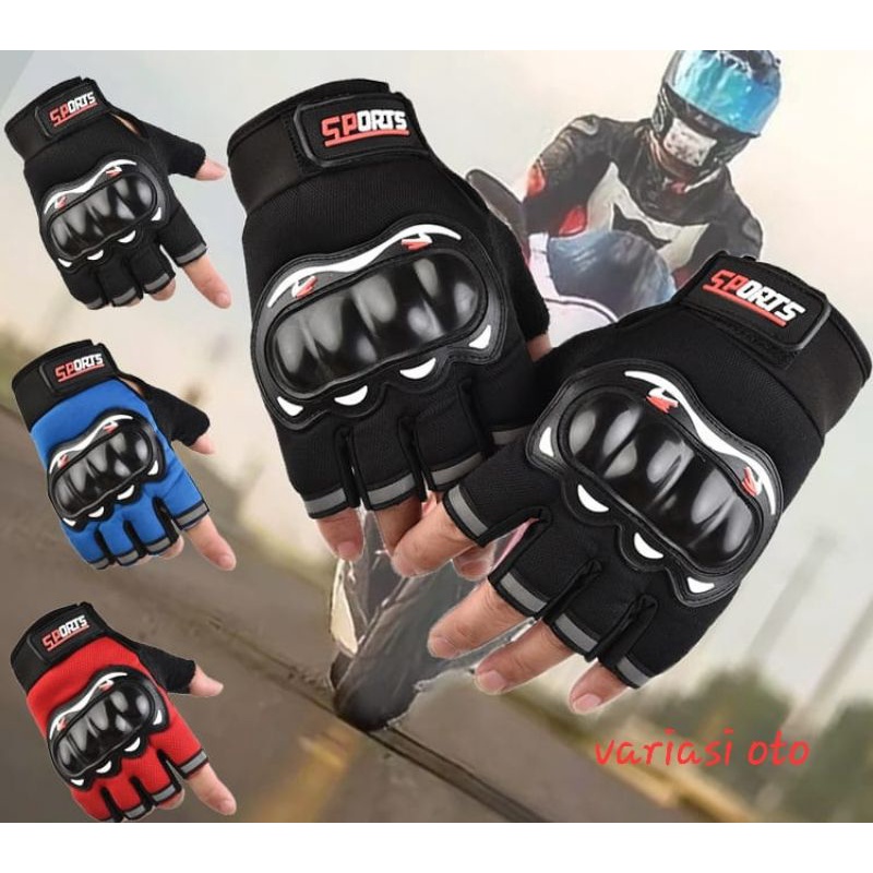 Sarung Tangan Motor Pria Dewasa Gloves Full Jari Dan Setengan Jari