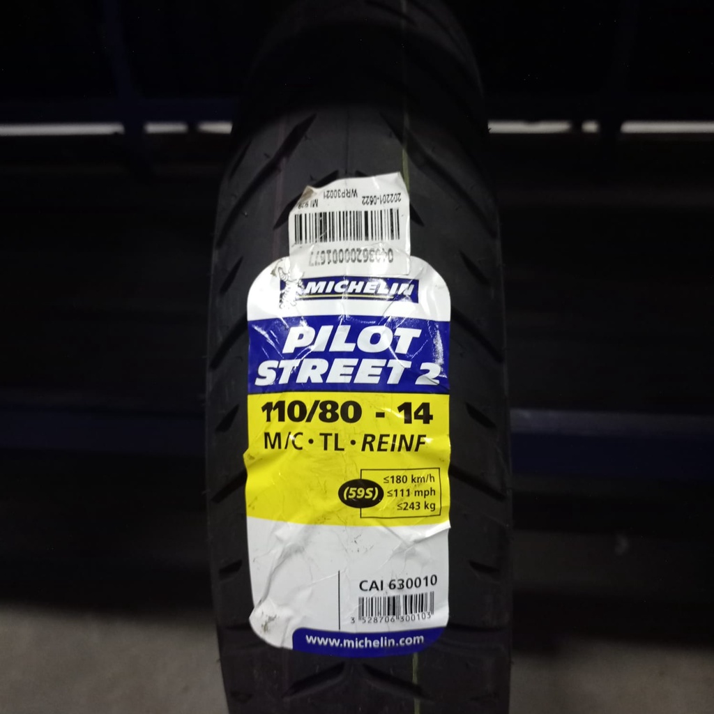 Ban motor matic Michelin Pilot Street 2 110 80 14 Tubeless