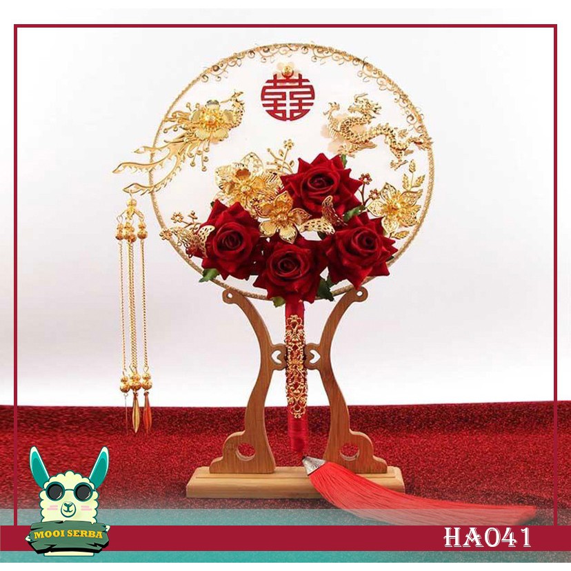 kipas sangjit vintange / aksesoris chinese wedding-sangjit