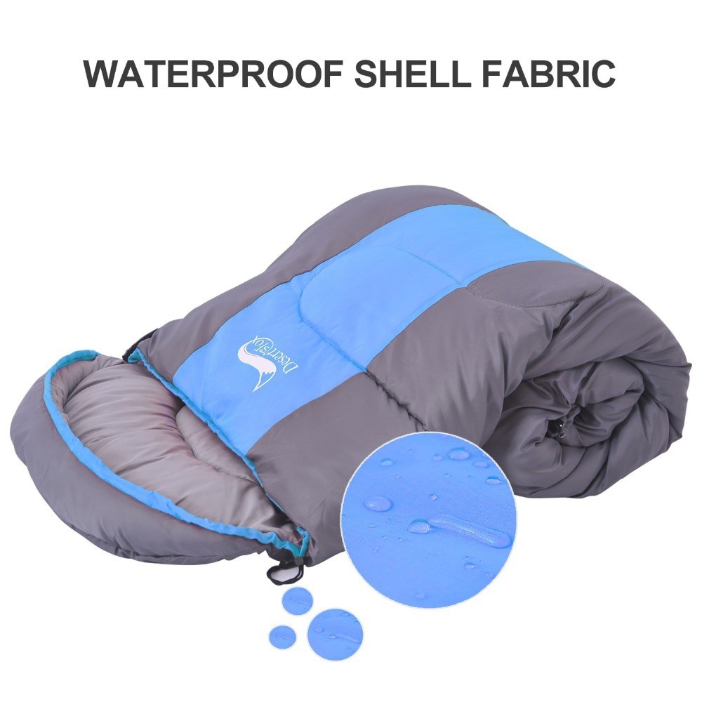 DESERT FOX Outdoor Waterproof Sleeping Bag - 220 x 75cm Standard - 1.4Kgs - Kantong Tidur Praktis