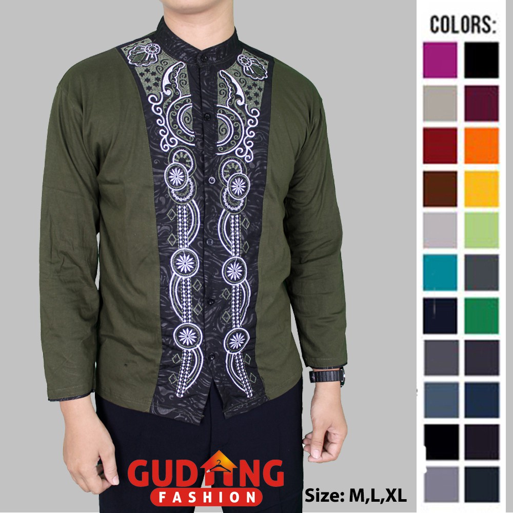 Baju Koko Lengan Panjang Modis Katun - Banyak Pilihan Warna KKL (COMB)