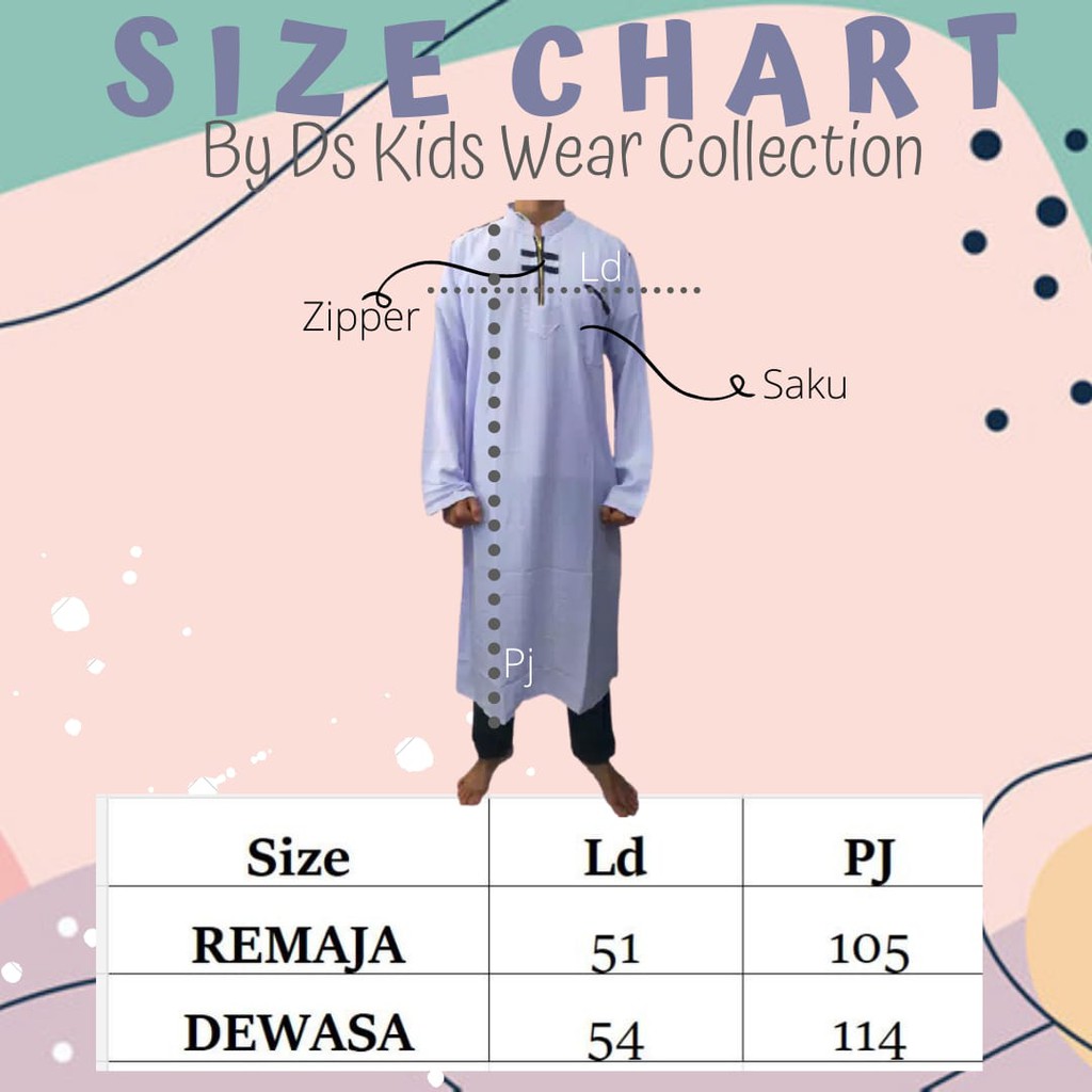 Jubah Putih Anak Tanggung Remaja / Gamis Dewasa Pria / Gamis Koko Remaja dan Dewasa Ds Kids Official
