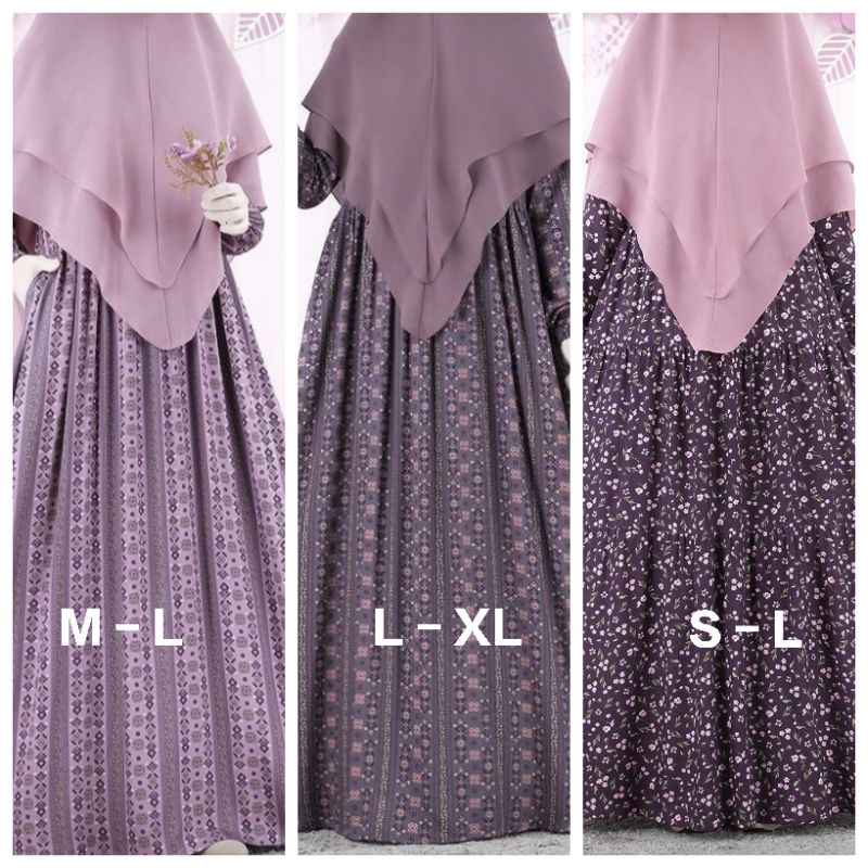 Atelier Angelina Versailles Purple Green Black homedress gamis syari sarah bella dress AA size S M L