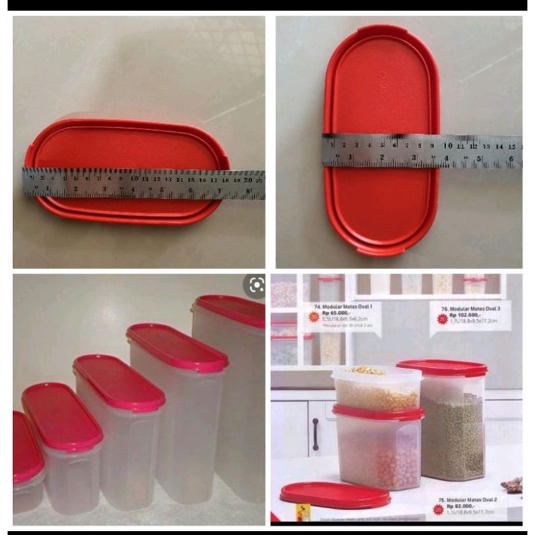 SEAL  MODULAR MATE OVAL/ TUTUP OVAL tupperware