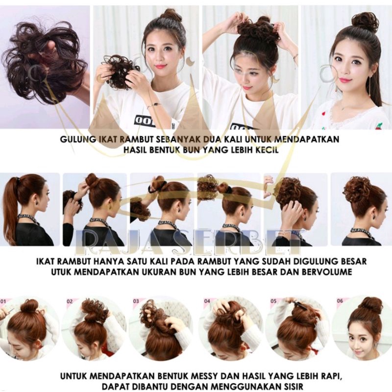 Karet Ulir Premium / Curly Premium / Pita Rambut Ulir / Sanggul Curly Praktis