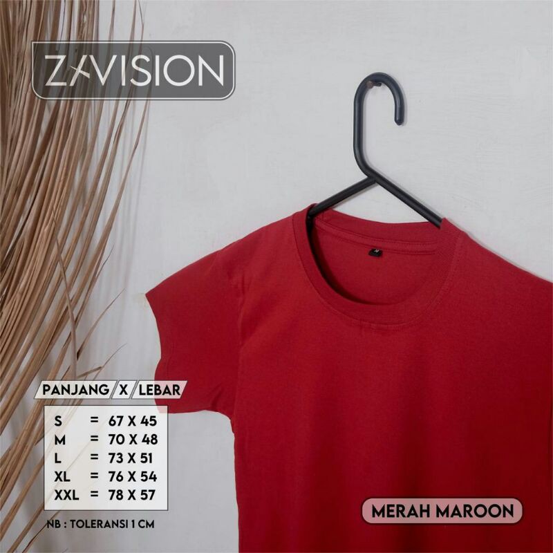 KAOS POLOS COTTON COMBED 30s PREMIUM MERAH MARON #kaospolos #combedpremium