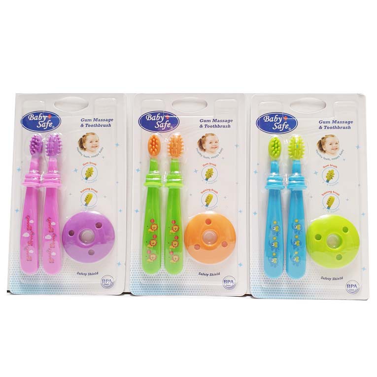 ♥BabyYank♥ Baby Safe TB003 Gum Massage &amp; Tooth Brush/babysafe Sikat gigi silicone bayi/Silicone Toothbrush baby