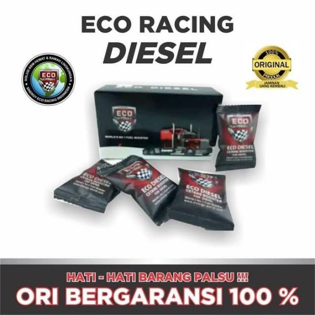 Penghemat BBM Eco Racing Diesel (Mobil solar/Genset) 1 Box isi 10 sachet