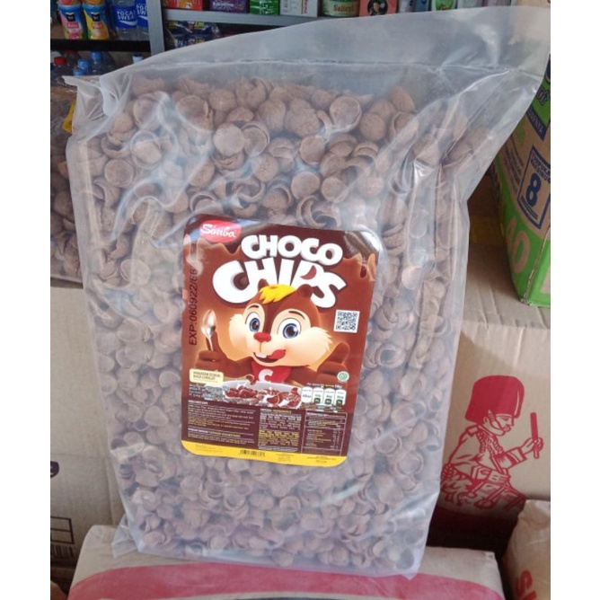 

camilan manis enak choco chips rasa COKLAT kemasan 250g