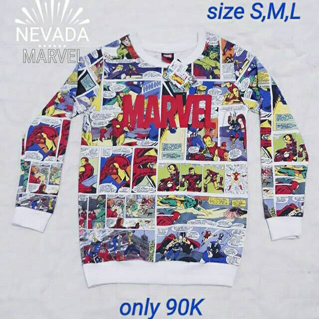 Sweater cowok nevada marvel murah / sweater nevada murah / baju cowok murah