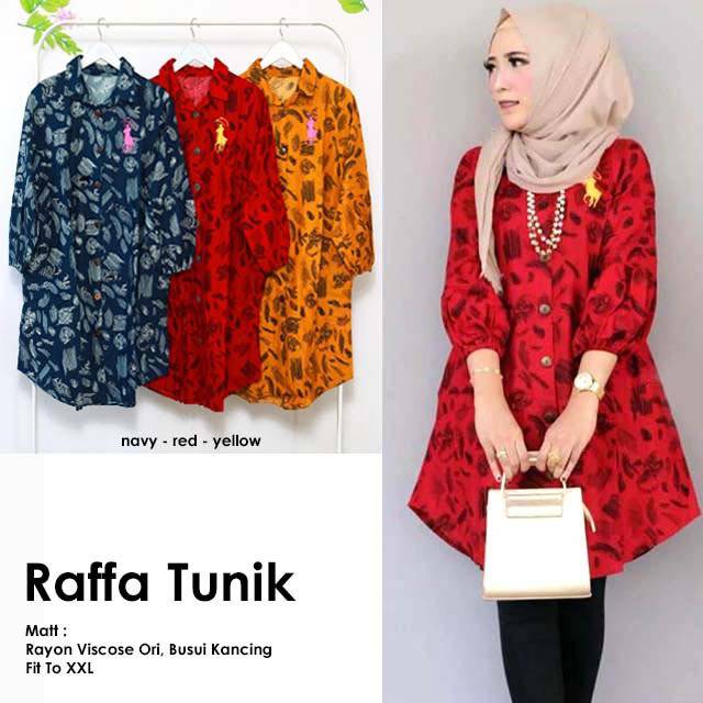RAFFA TUNIK, Matt Rayon Viscose Ori