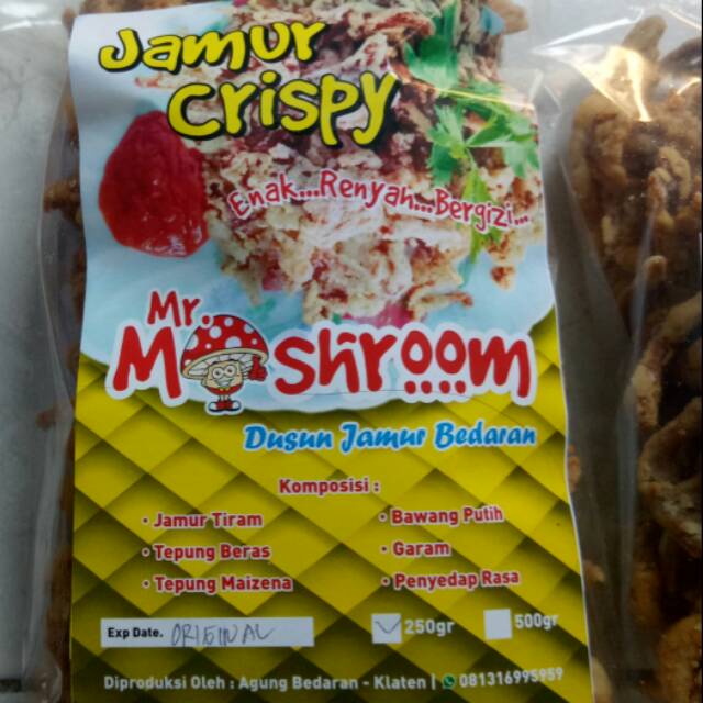 

Jamur crispy original 250gr Mr. Mushroom