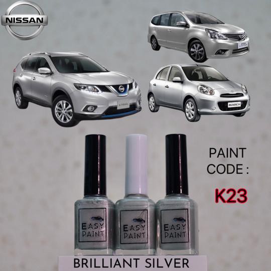 Cat Oles Briliant Silver Metalic K23 Nissan March Grand Livina  Xtrail Serena X Trail Silver Metalik