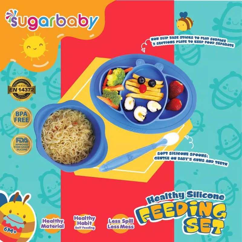 Sugar Baby Healty Silicone Feeding Set 3