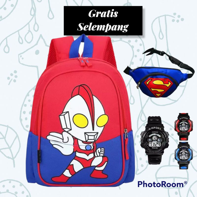 Tas Ransel Fashion Sekolah Anak Laki Laki PAUD TK SD Marvel Super Hero