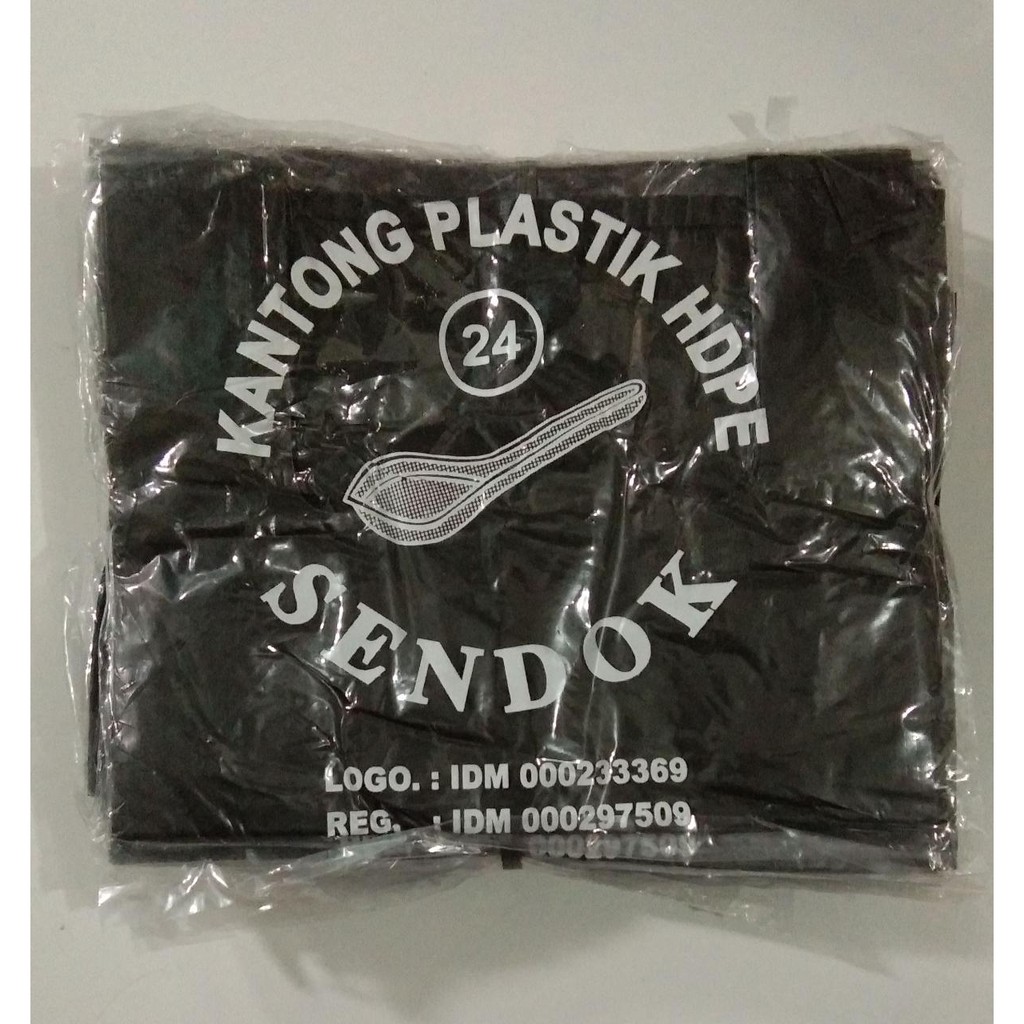 kantong Plastik Hitam uk 15 - 24 Sendok