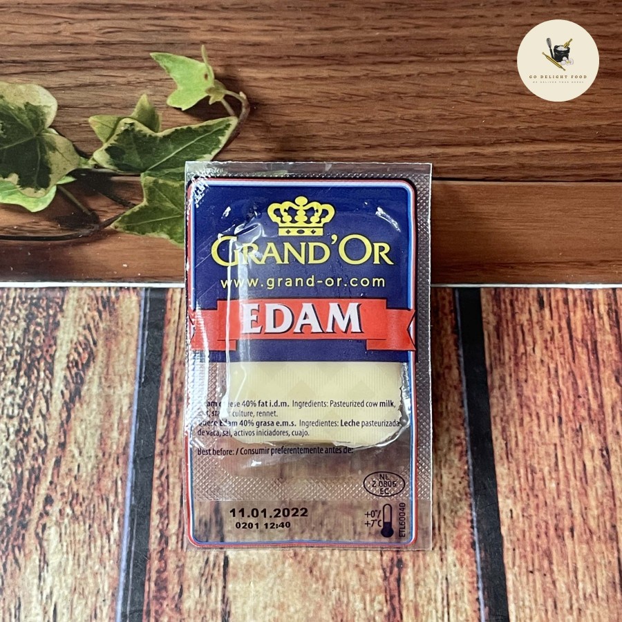 

Grand'or Edam Cheese / Keju Edam - 20G (IMPORT HOLLAND) - 1 Pcs - 1 Pack - 24 Pcs