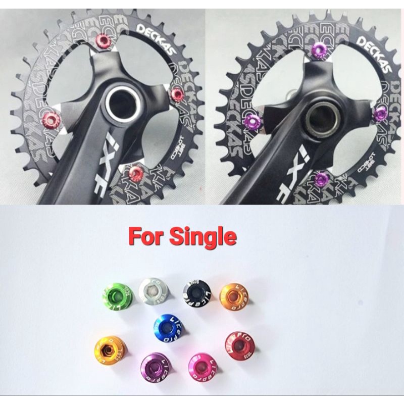 Litepro Baut Chainring For Single Baut Chain ring Crank Arm Sepeda