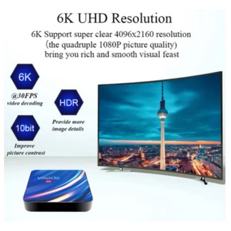 Vmade Newest Android 10.0 Bluetooth TV Box Ultra HD 6K Set Top Box TV