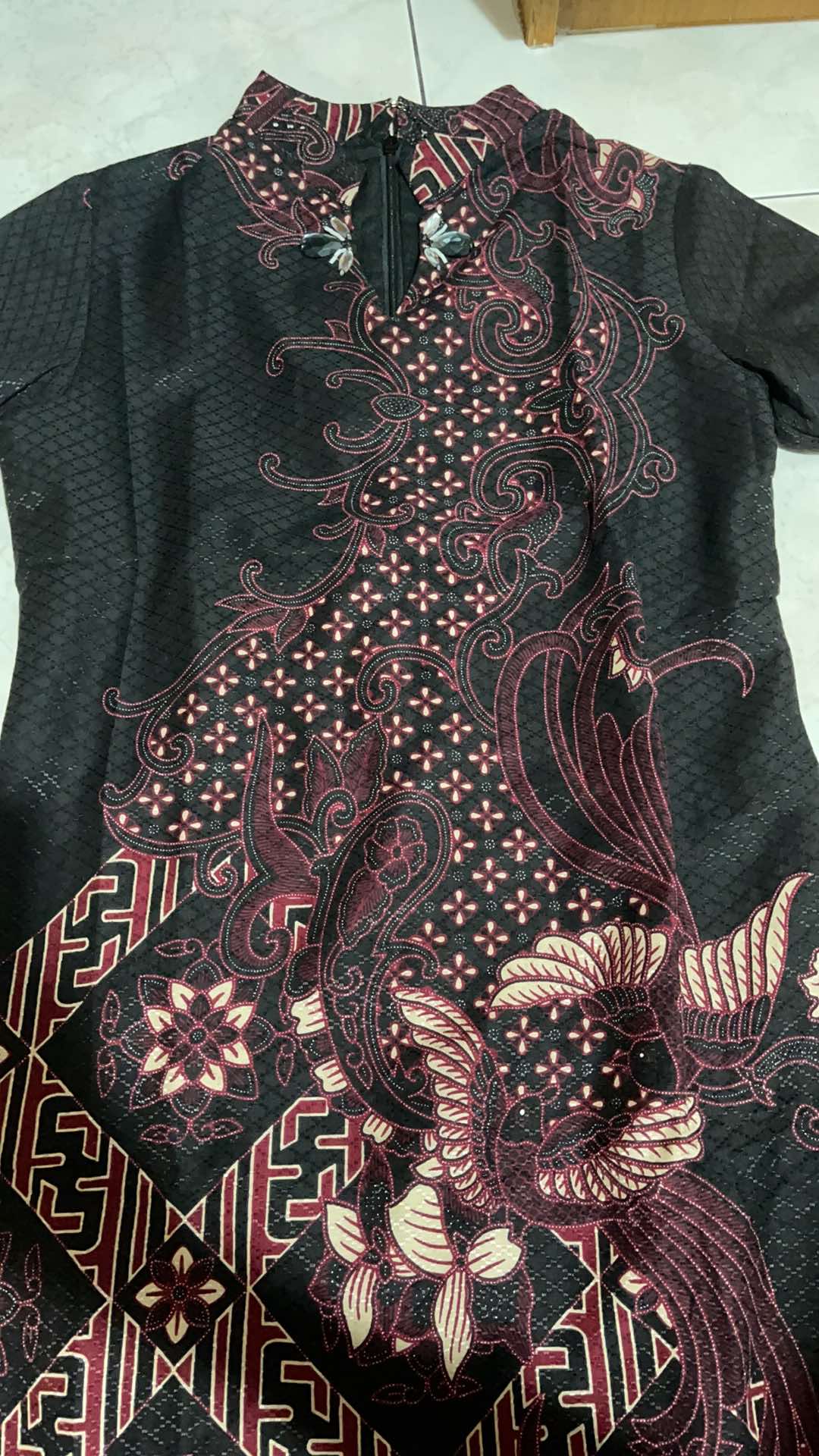 Dress Batik Wanita Rianty Arla| Dress Pesta Batik Eksklusive Dobby Rianty