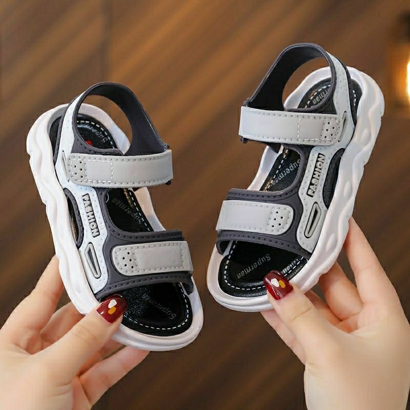 KFCAT Sandal Anak Import Laki Laki Sandal Model Sandal Gunung Bahan Karet Eva Jelly Ringan Anti Slip Tali Belakang