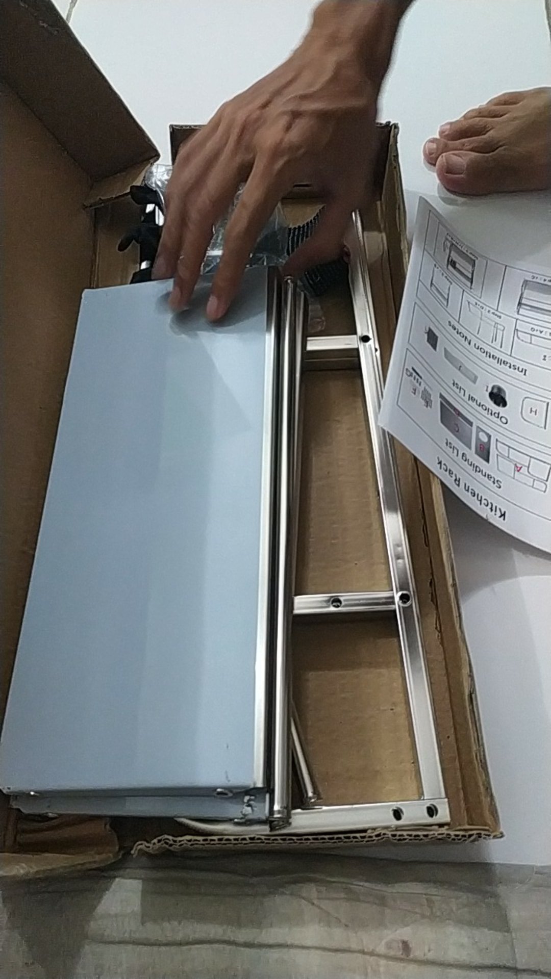 Rak Bumbu Dapur 3 Susun Tingkat Serbaguna Tempat Peralatan Masak Pisau Talenan Dapur Bahan Stainless