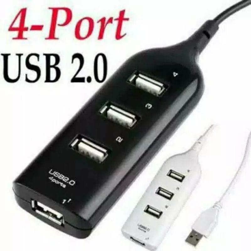 USB Hub 4 Port Hi-Speed 2.0 USB HUB Saklar Blue LED On Off 4 Lubang Support Data Transfer