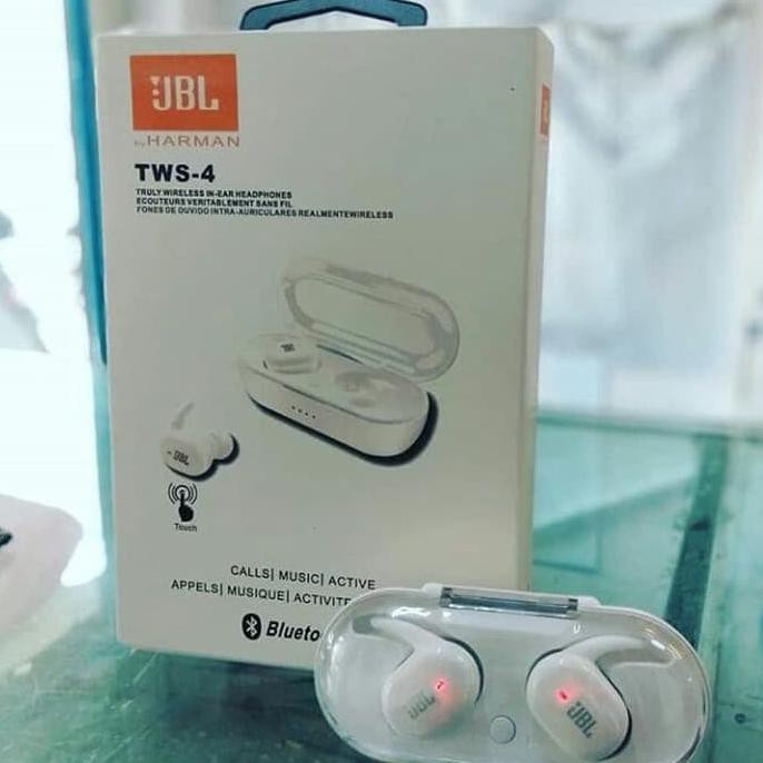headset wireless tanpa kabel JBL putih