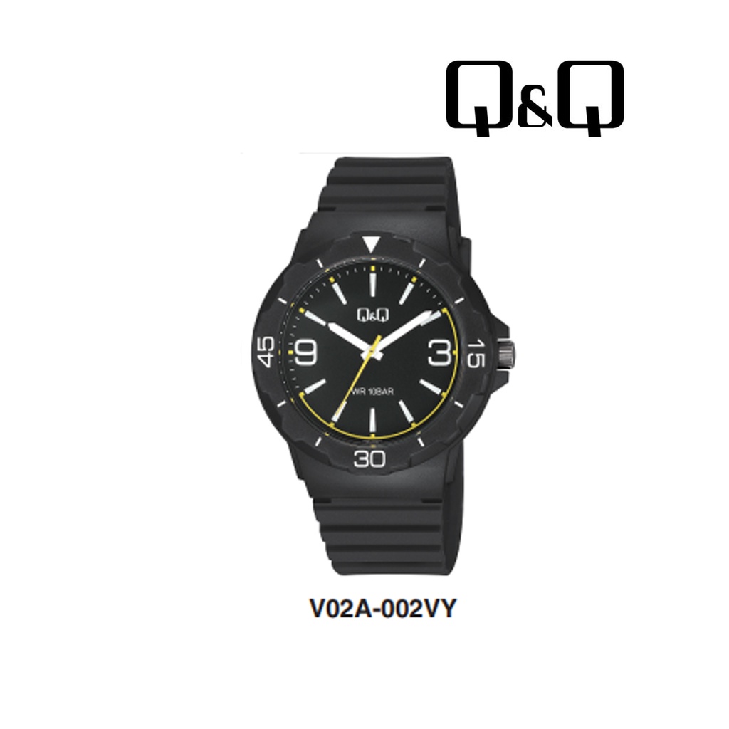 SALE Jam Tangan Pria Casual Sporty Stylist Rubber Analog Original Q&amp;Q QNQ QQ V02A Series