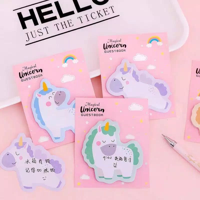 

[AG] Memo Kotak Karakter Unicorn sticky Unicorn Lucu