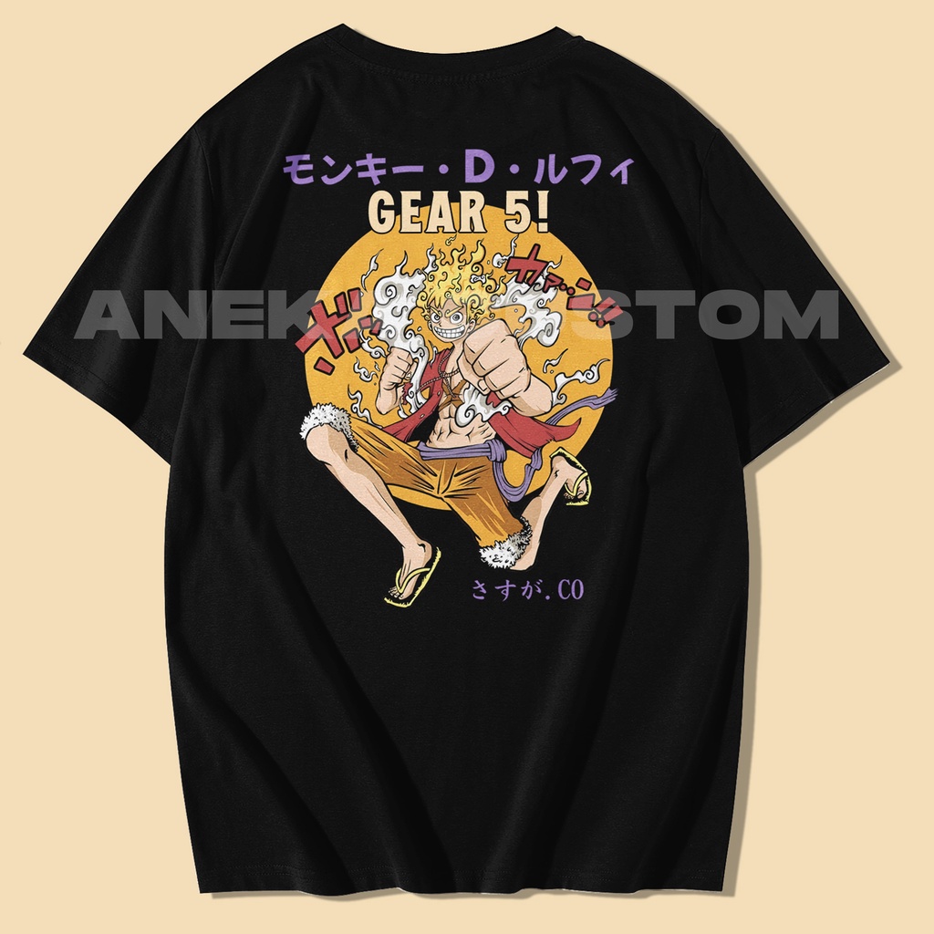 Kaos Anime One piece Gear 5 Fifth / Kaos Monkey D Luffy Gear 5 Awakening Hito Hito No Mi