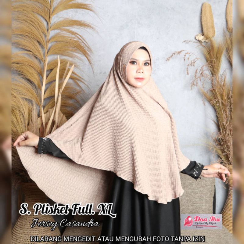 Jual JILBAB INSTAN JUMBO PREMIUM PLISKET FULL XL BY DOA IBU Indonesia ...