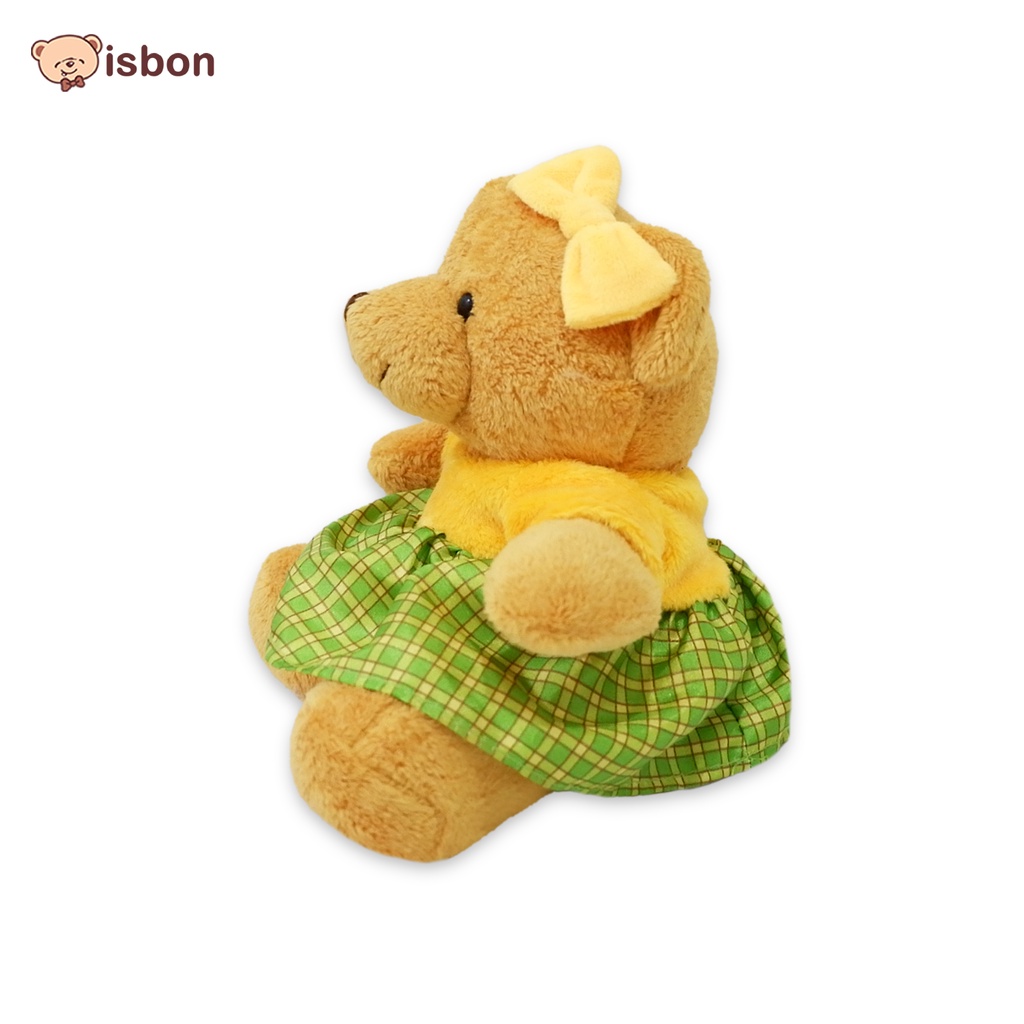 Boneka bear beruang cewek with baju rok dan pita spesial edisi lebaran karakter wajah lucu cocok untuk hadiah di moment spesial by Istana Boneka