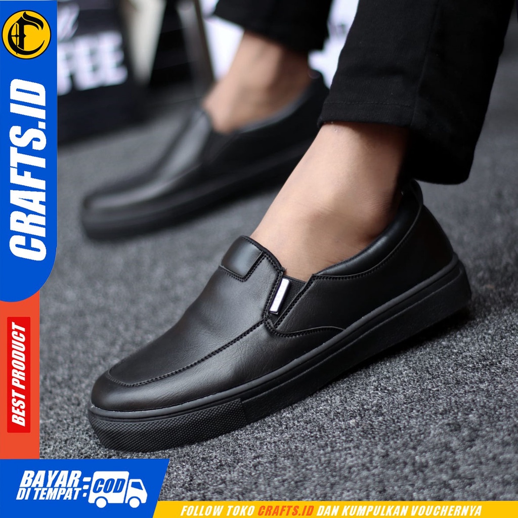 CRAFTS Mitsui - Sepatu Formal Pantofel Kerja Slop Casual Pria