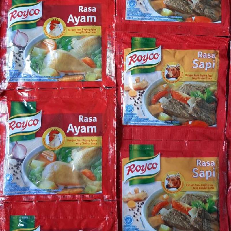 

Royco Bumbu Kaldu Ayam atau Sapi Kemasan Sachet isi 12x9gr