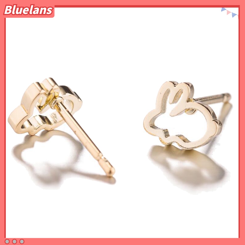 Bluelans Sweet Hollow Rabbit Ear Studs Bunny Earrings Women Party Jewelry Easter Gift