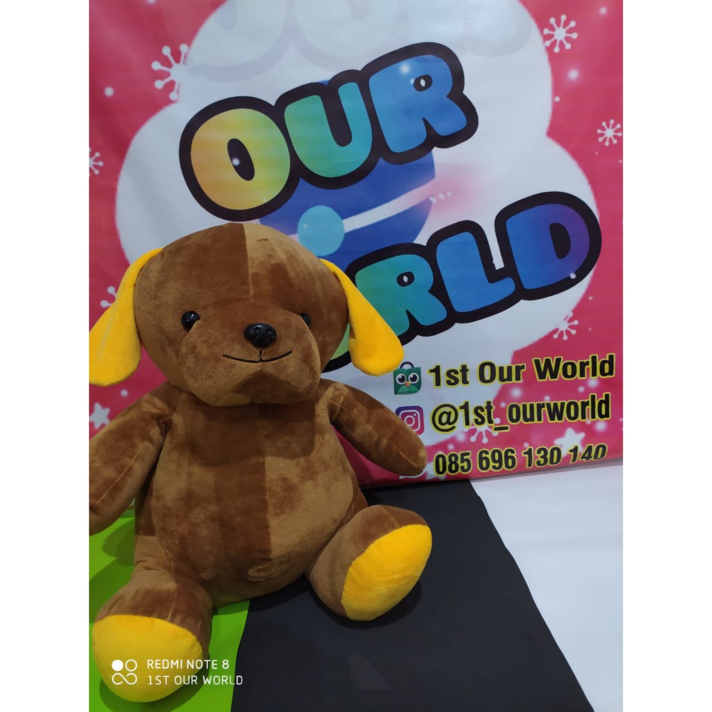 Boneka 1400gr-Boneka Capit-Boneka Timezone-Brown Yellow Dog-Anjing