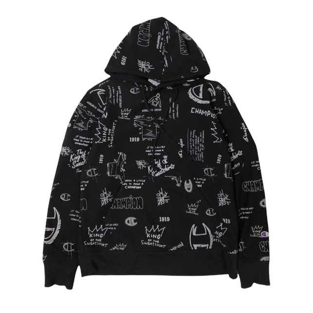 hoodie champion reverse weave full print