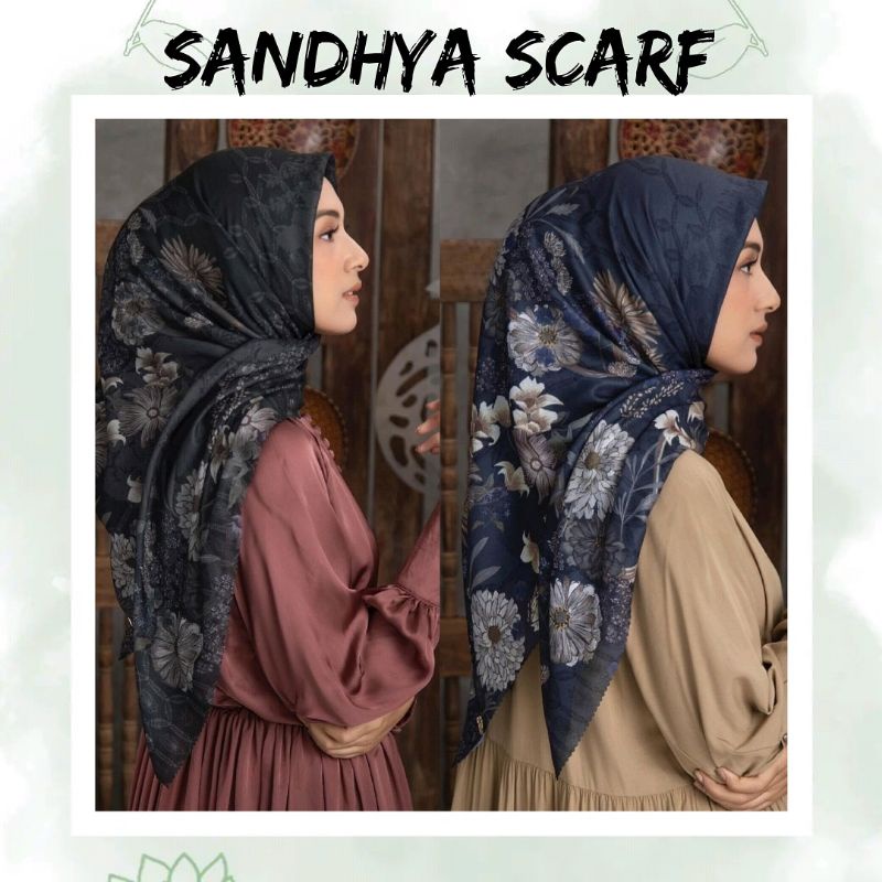 Sandhya Scarf by Heaven Light (Black, Azure Blue)