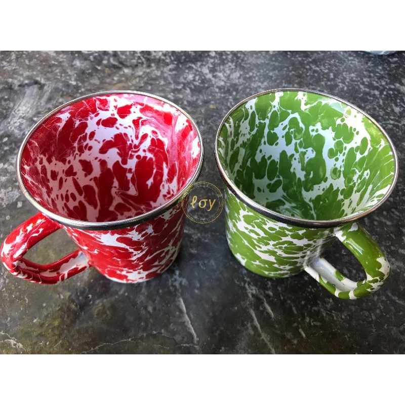 CANGKIR ENAMEL MUG ENAMEL GELAS ENAMEL GELAS KOPI GELAS BLIRIK CANGKIR JADUL GELAS TIE DYE