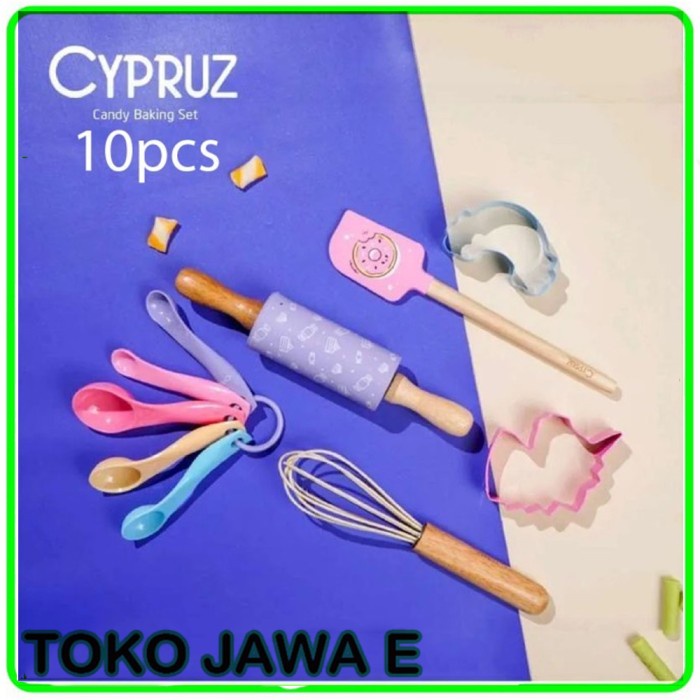 SPATULA CYPRUZ CANDY UTENSIL Set Baking Tools 10pcs Alat Baking Set NEW